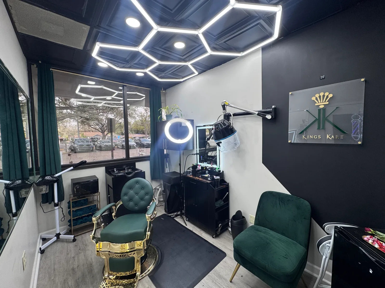 Inside the Kings Kare barbershop suite in North Tampa